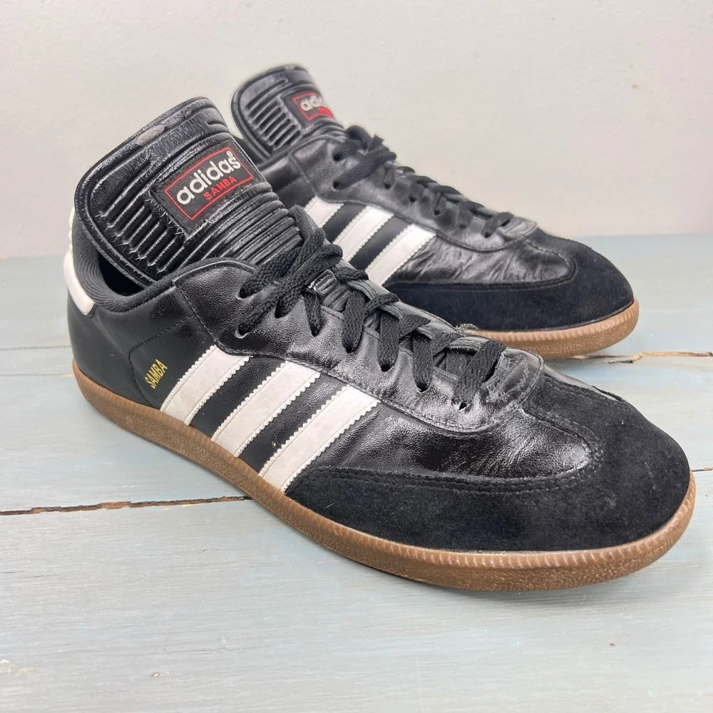 Adidas Samba Classic Black White Gum Sole Indoor Soccer Shoes G34563 Mens 10.5